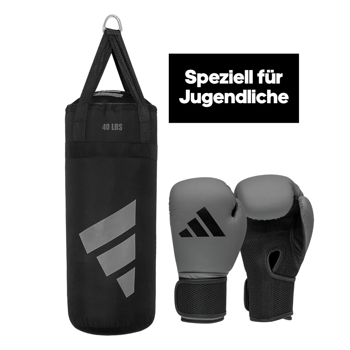 Boxsack, Schutzausrüstung, Boxhandschuhe, Gewicht 40 lbs, Trainingsset