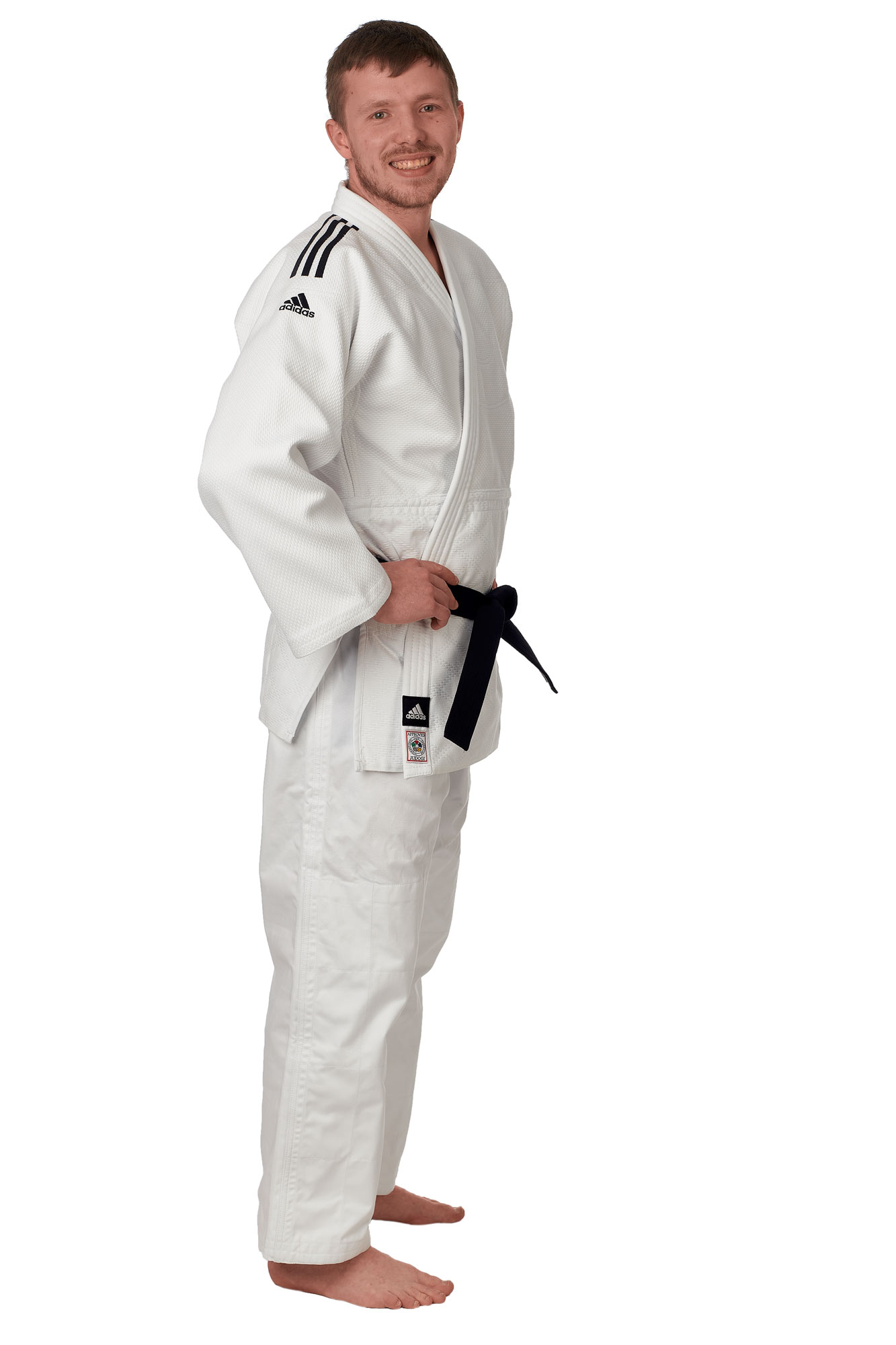 adidas-Judo-ChampionII_IJF-norm-Modell-1292 adidas Judoanzug CHAMPION II IJF, weiß/schwarze Streifen, JIJF