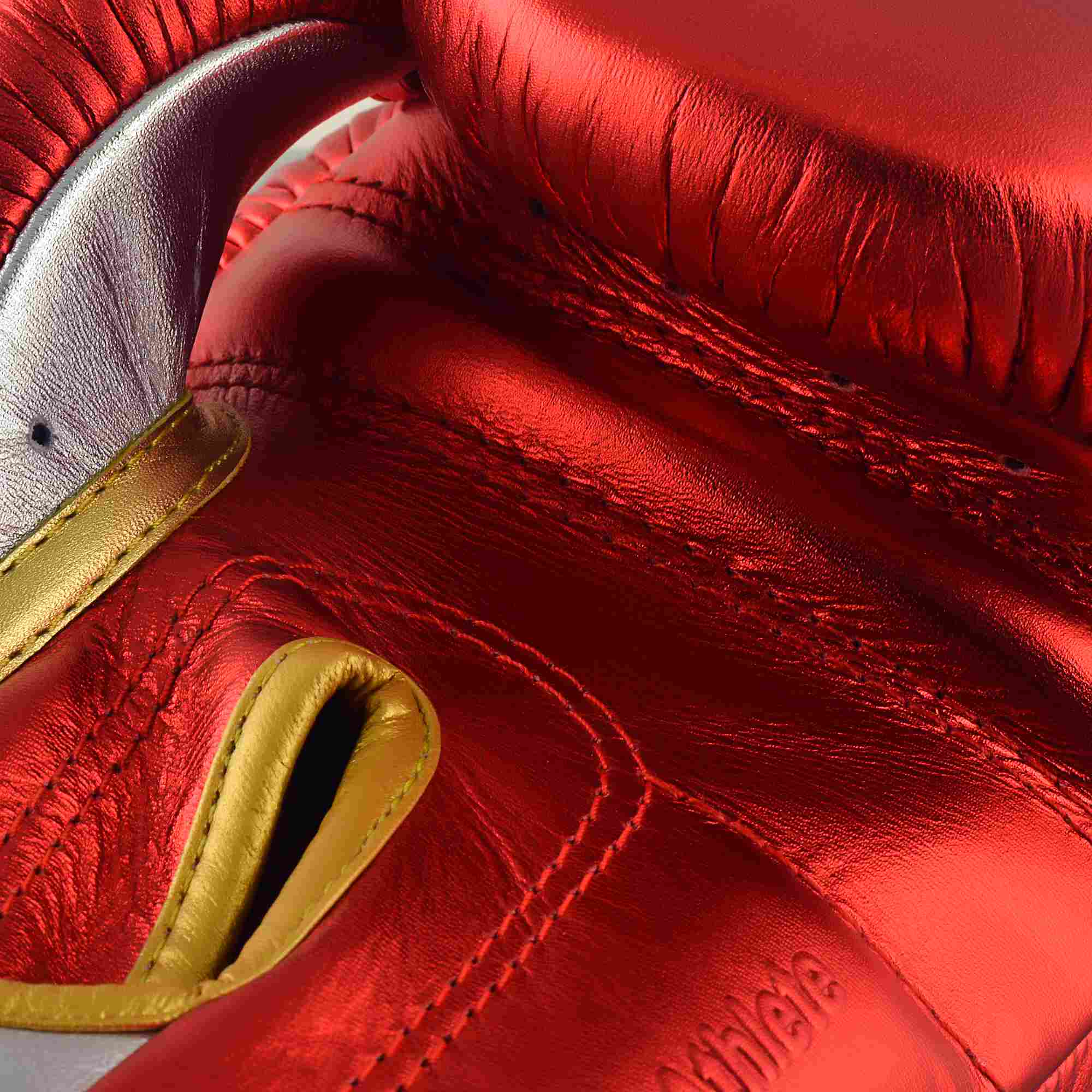 adiSBG501-Red-Gold-Silver-Close-up-03 adidas adispeed strap up boxing gloves red metallic/gold, ADISBG501PRO