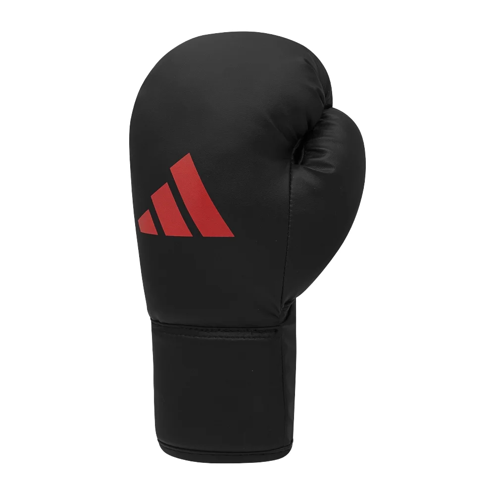 Boxhandschuh, Schutzhand=, schwarz, rotes Logo, Synthetik