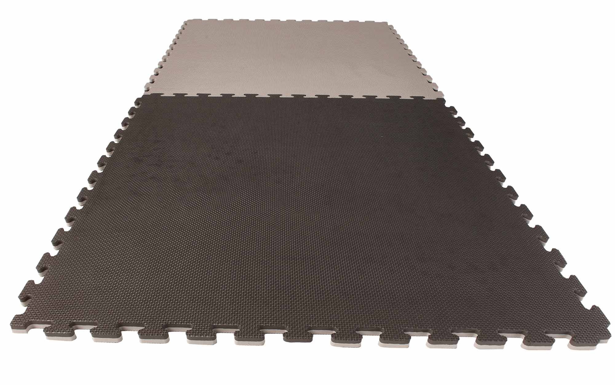 Puzzlematte Econo 2 cm Crosstexture schwarz/grau Wendematte