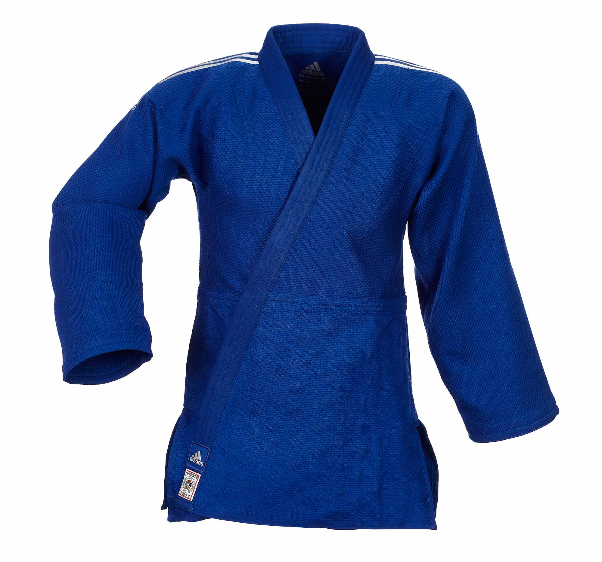 adidas-JudoGi-ChampionII-IJF-normal-blue-3 adidas Judoanzug CHAMPION II IJF, blau/weiße Streifen, JIJFB