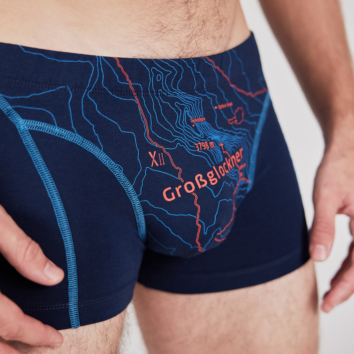 grossglockner-tiefblau-4 Boxershorts "Großglockner" tiefblau, Herren