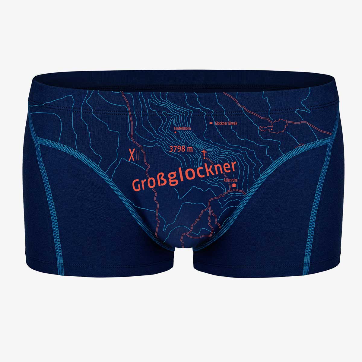 grossglockner-tiefblau-1a Boxershorts "Großglockner" tiefblau, Herren