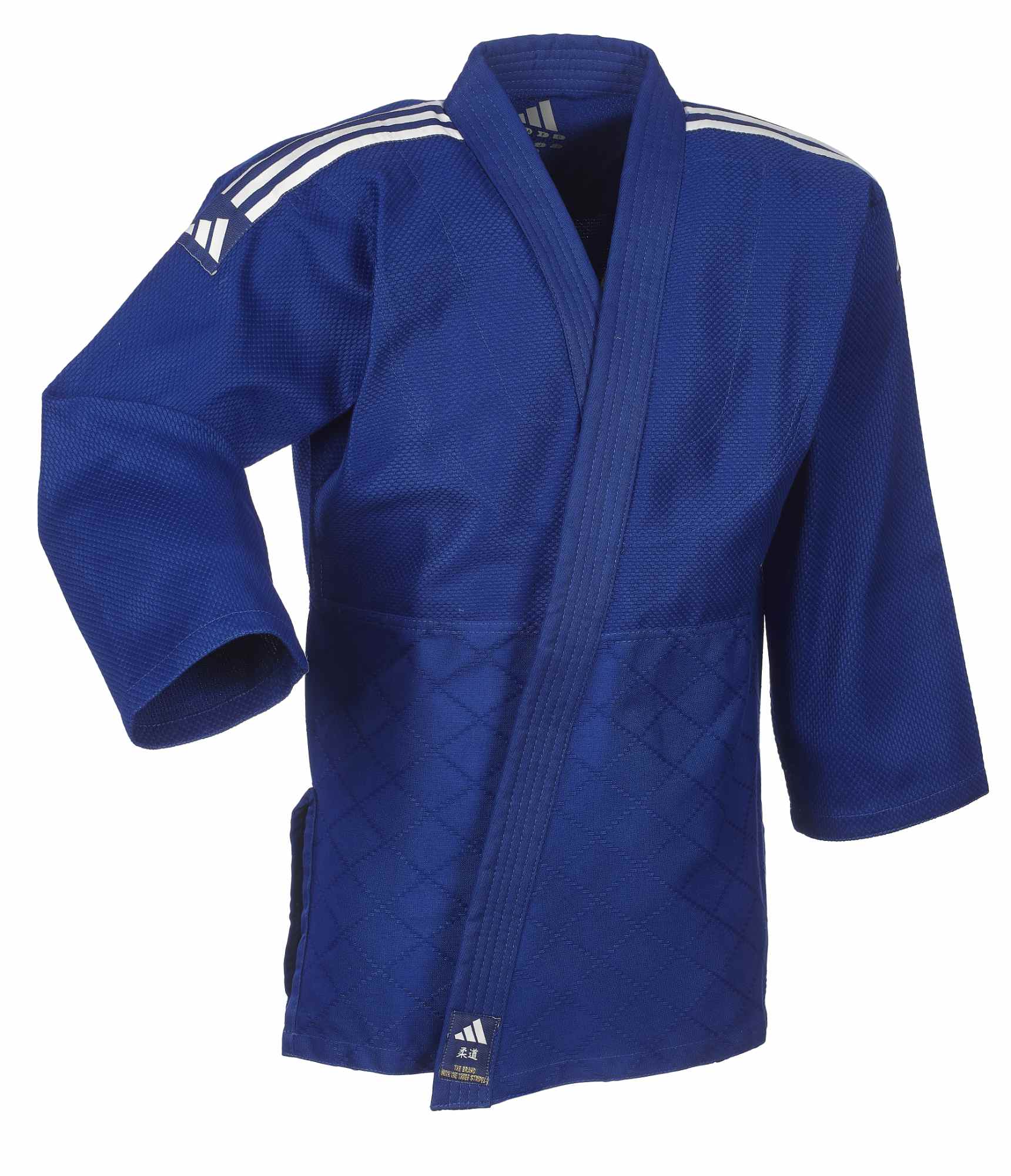 adidas-JudoGi-Club-J350BP-blue-2023-4617 adidas Judo-Anzug Club blau/weiße Streifen, J350B