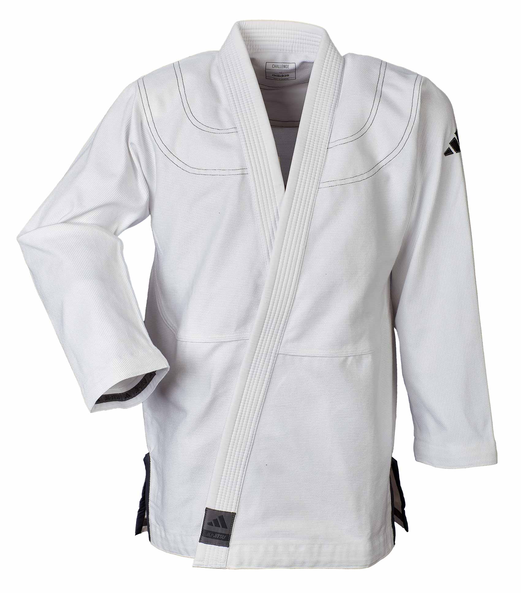 Auslaufmodell 2024 - adidas BJJ Anzug Challenge 2.0 white/grey JJ350 small Logo