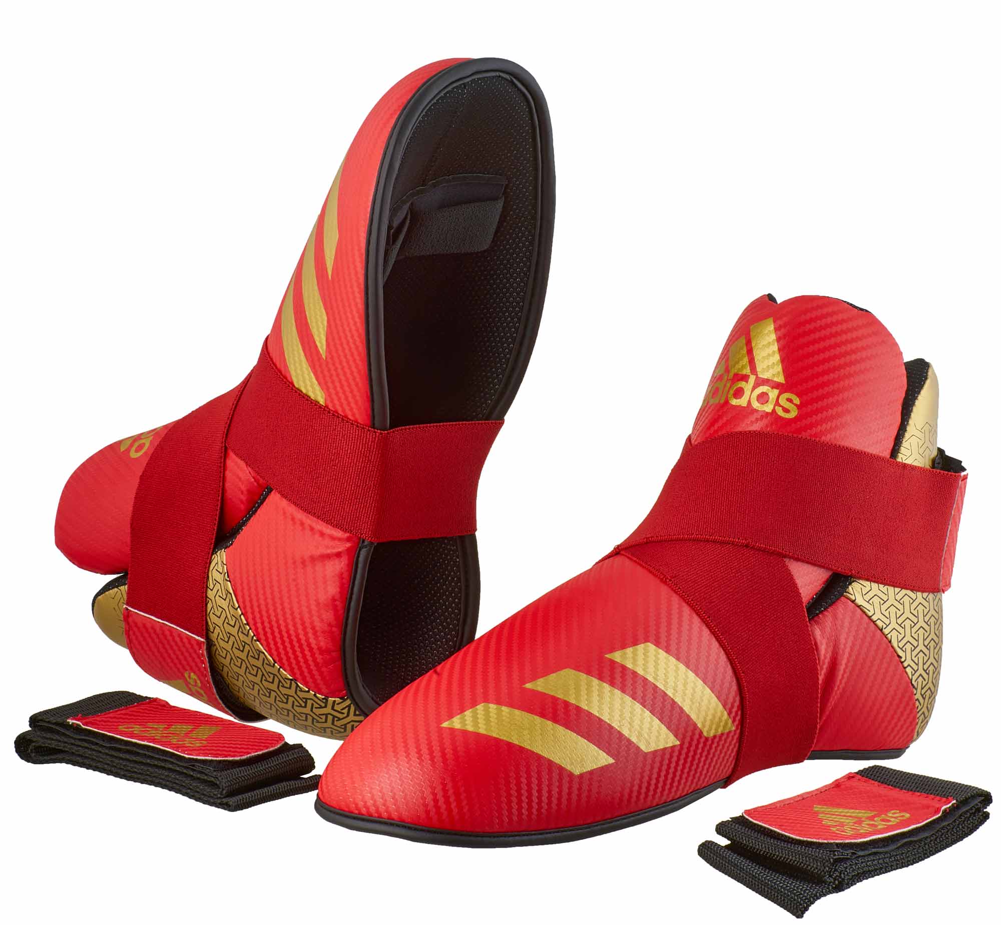 adiKBB300HD-red-0014 adidas ITF-Taekwondo Pro Fußschutz red/gold, adiKBB300HD