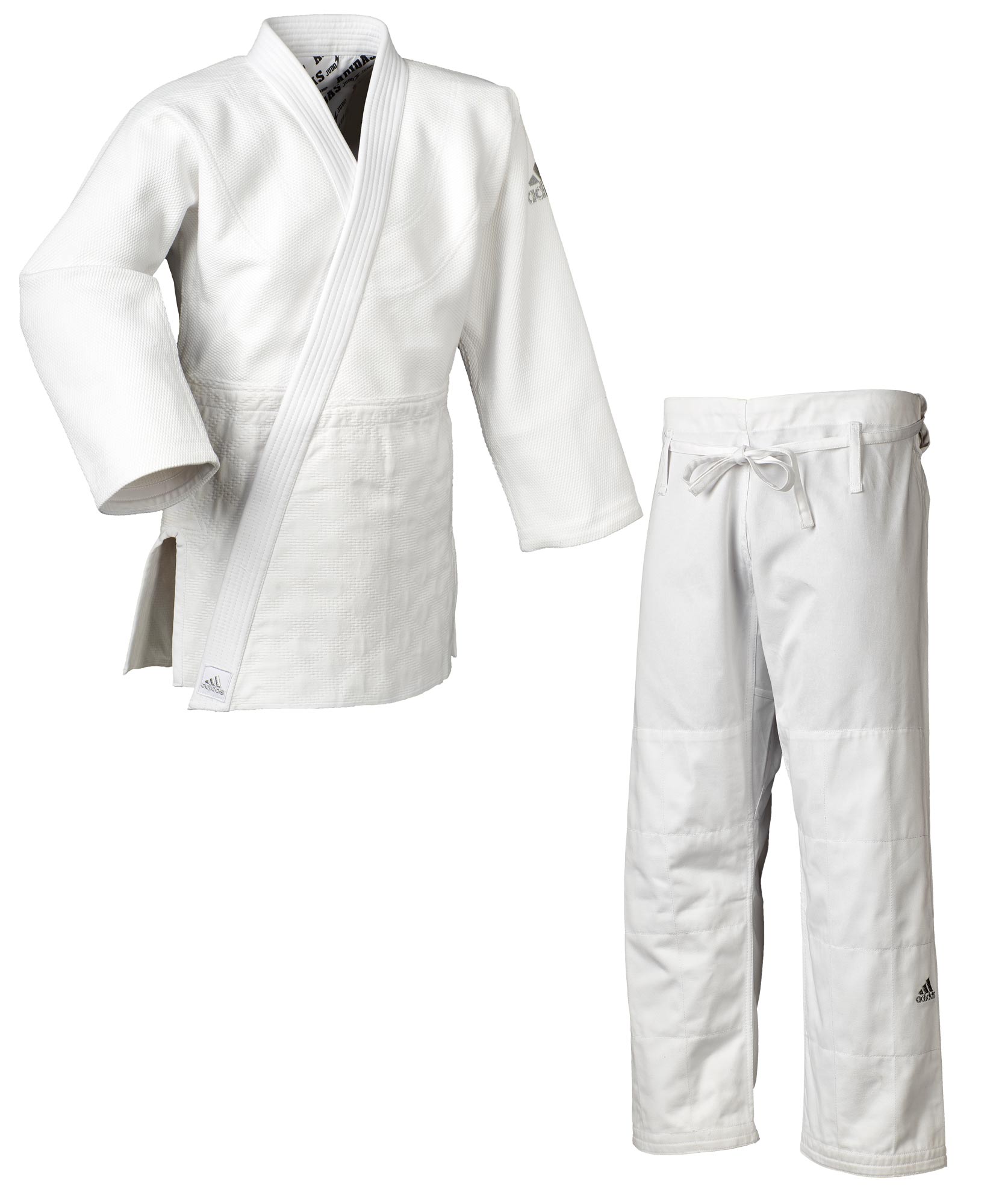 adidas-Judo_Gi-J990-Millenium-011 adidas Judo-Anzug Millenium weiß/silbernes Logo, J990