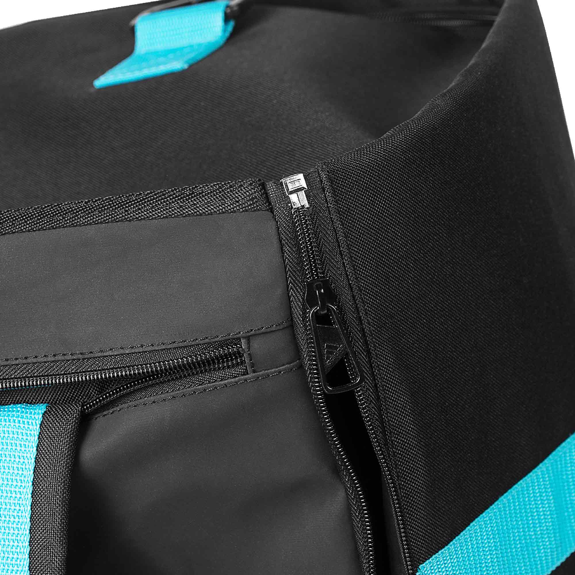 adiACC200-Black-Blue-Close-05 adidas 2in1 Bag Judo black/cyan M, ADIACC200J