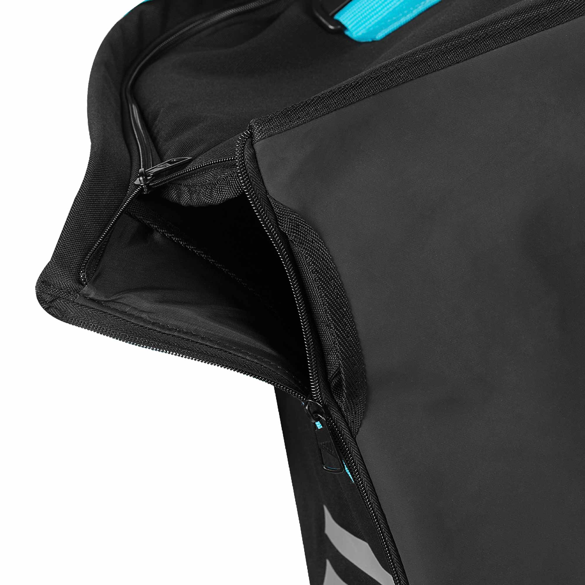 adiACC200-Black-Blue-Close-04 adidas 2in1 Bag Judo black/cyan M, ADIACC200J