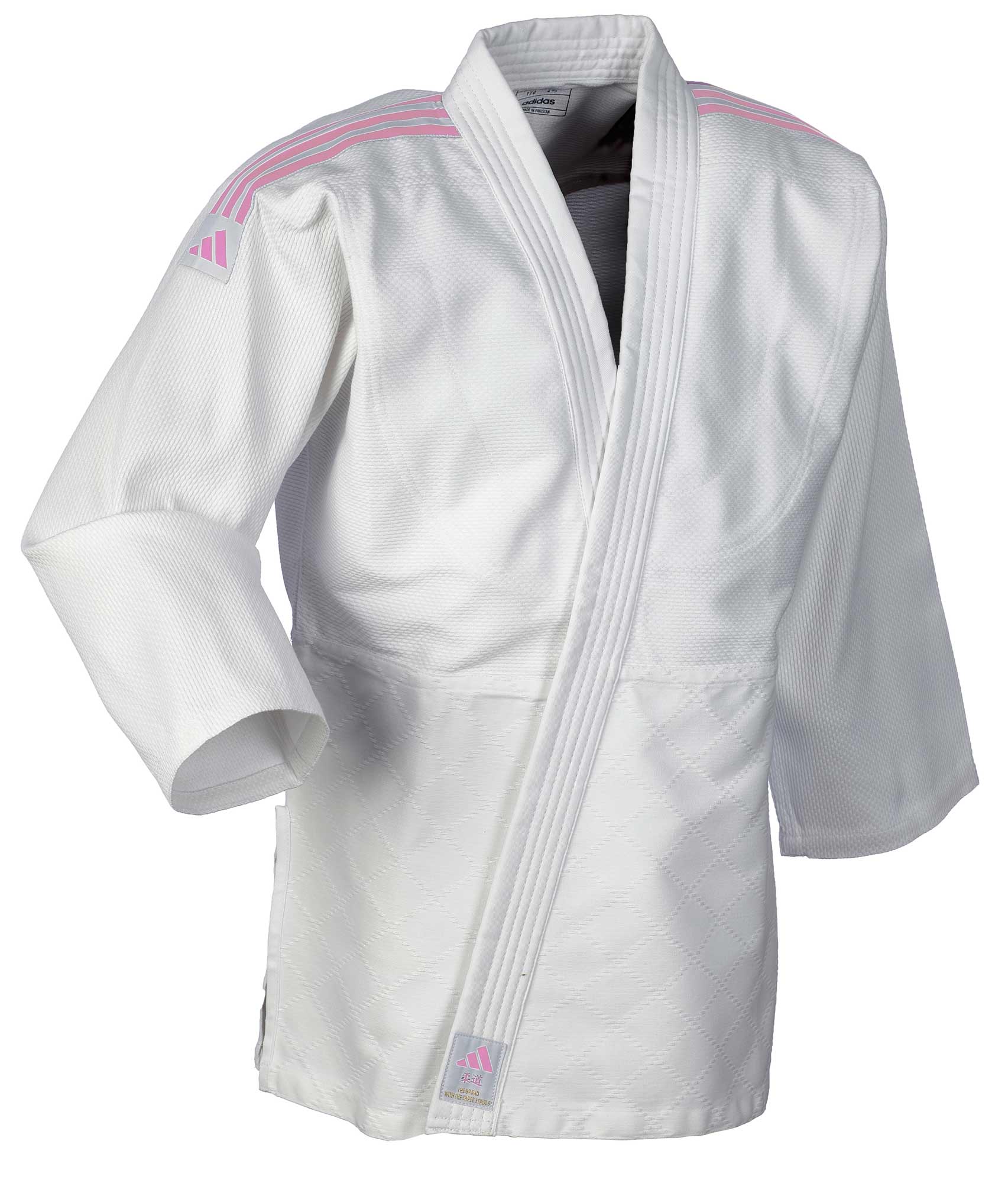 adidas-J350P_WB-Judo-uniform-white_pink-02 adidas Judo-Anzug Club weiß/pinke Streifen, J350