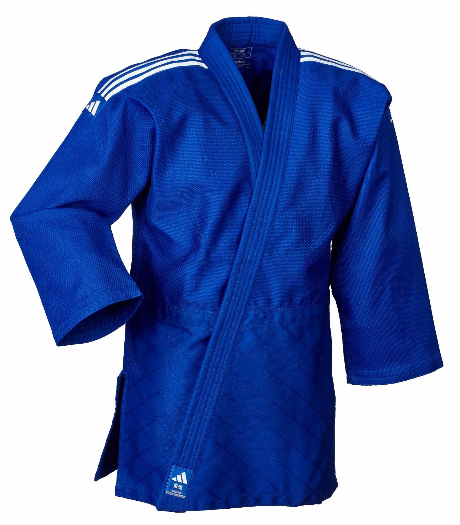 J500-blue-Judo-Uniform-Training-2023-0417 adidas Judo-Anzug "Training" blau/weiße Streifen, J500B