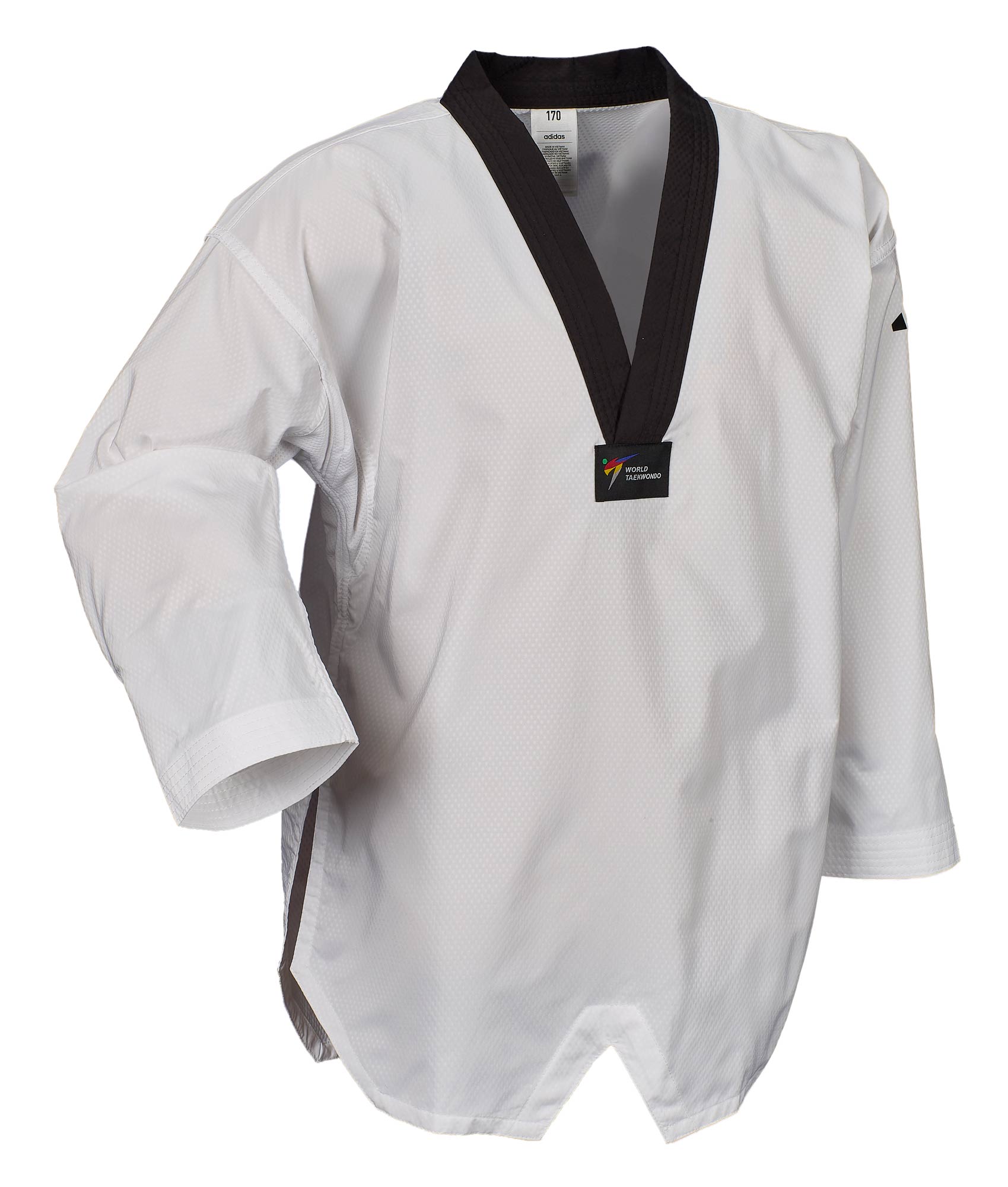 adidas Taekwondoanzug, adi Fighter Eco WT, schwarzes Revers adidas Taekwondoanzug, adi Fighter Eco WT, schwarzes Revers