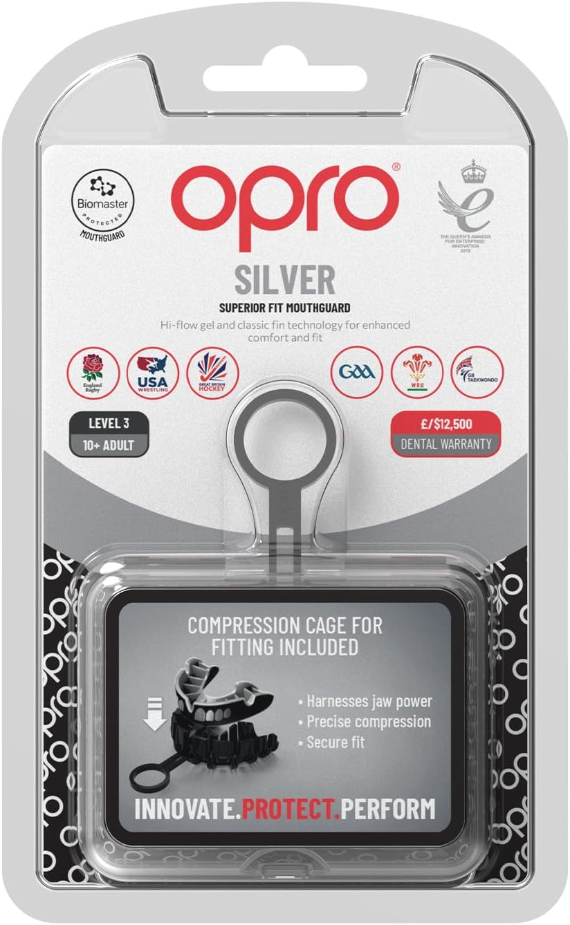 OPRO Zahnschutz Silver Senior GEN5  - Grillz black/silver