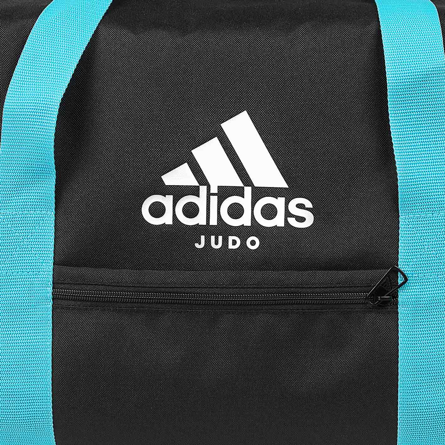 adiACC200-Black-Blue-Close-03 adidas 2in1 Bag Judo black/cyan M, ADIACC200J