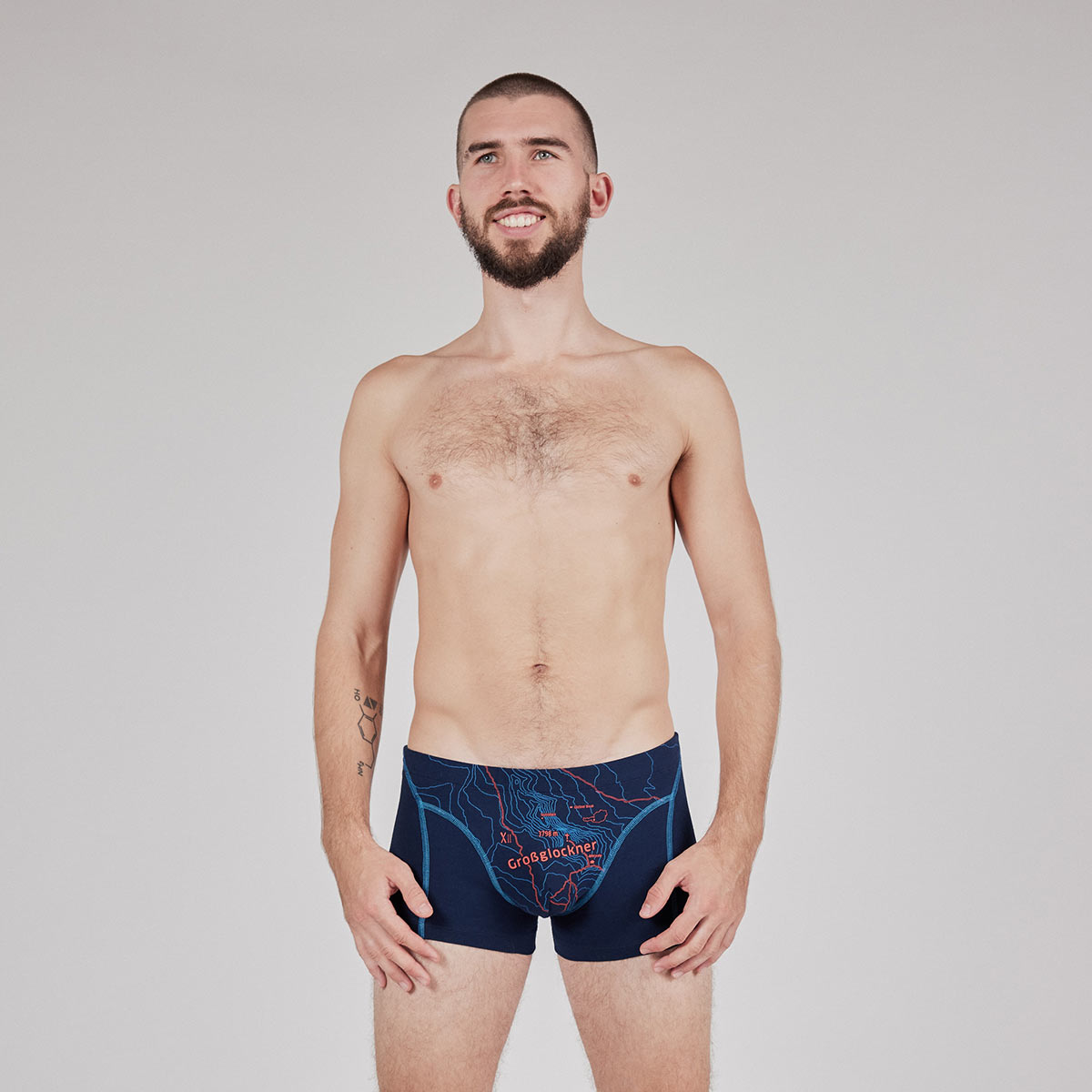 grossglockner-tiefblau-2 Boxershorts "Großglockner" tiefblau, Herren