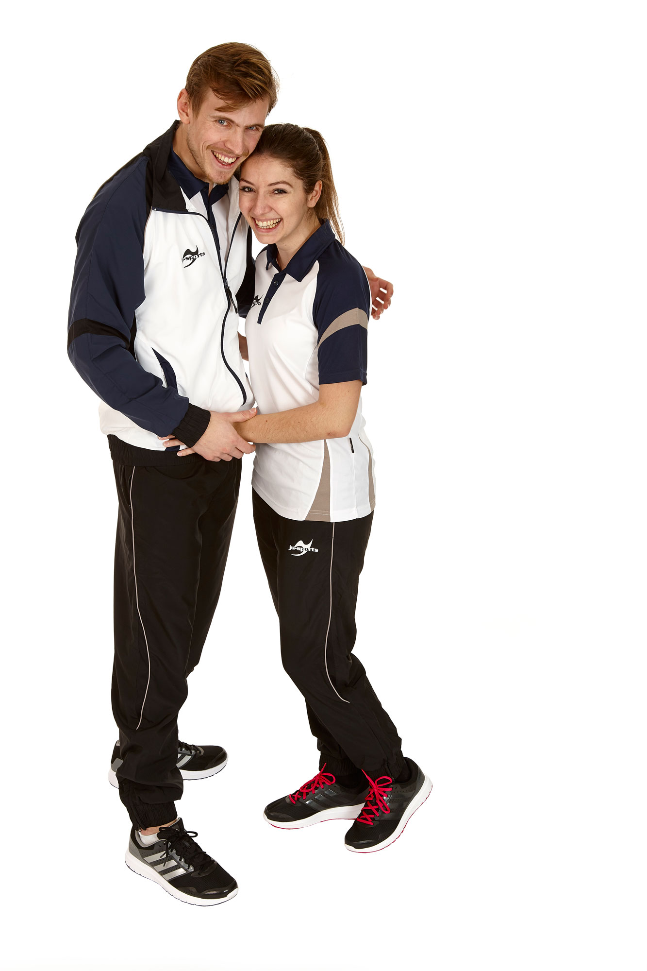 Teamwear-C2-Model-weiss-navy-blau-paar-1 Teamwear Element C2 Jacke weiß/navy blau