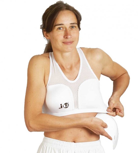 Lycra-Top für Damen (Brustschutz-Bestandteil Cool Guard) weiß