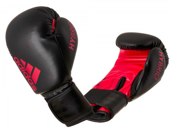 adidas Boxhandschuhe Hybrid 50, schwarz/rot, ADIH50