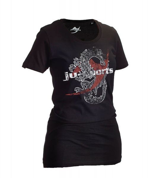 Dark-Line T-Shirt Dragon schwarz Lady